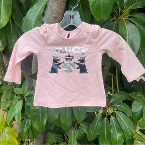 juicy couture👑🎀👑 Pink graphic long sleeve T-shirt